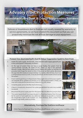 AtomisterHydro Frost Protection Measures