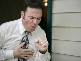 Pneumonoultramicroscopicsilicovolcanoconiosis silicosis man coughing