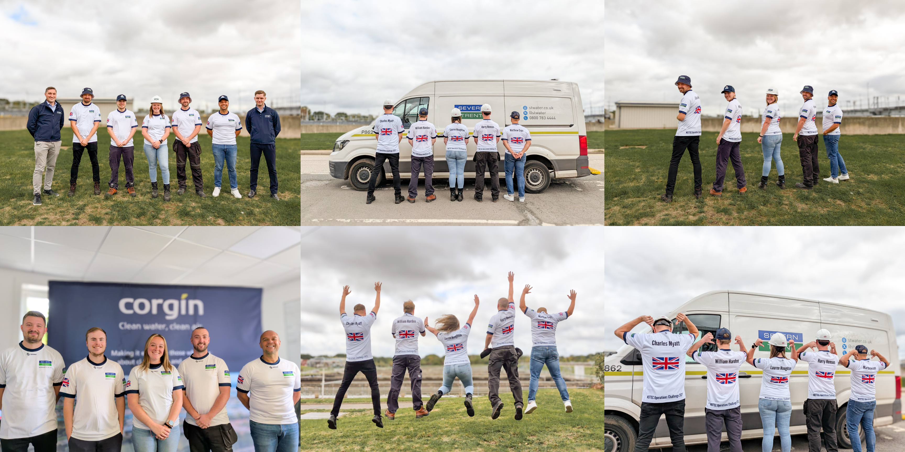 severn-trent-WEFTEC-2025-winners-show-off-their-new-Corgin-provided-tshirts-for-the-competition