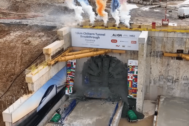 MistCannon Rovers Provide Dust Suppression for HS2 Tunnel Breakthrough