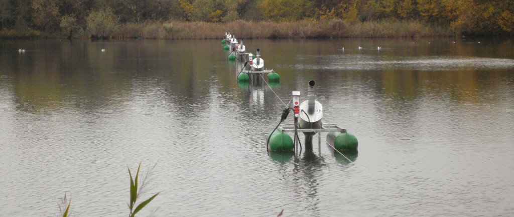 Multiple aerators create strong 'flow linkage' in large lagoons