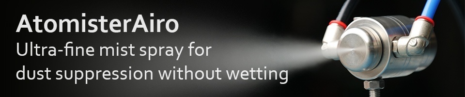 AtomisterAiro - Ultra-fine mist spray for dust suppression without wetting