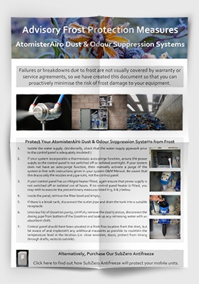 AtomisterAiro Frost Protection Measures